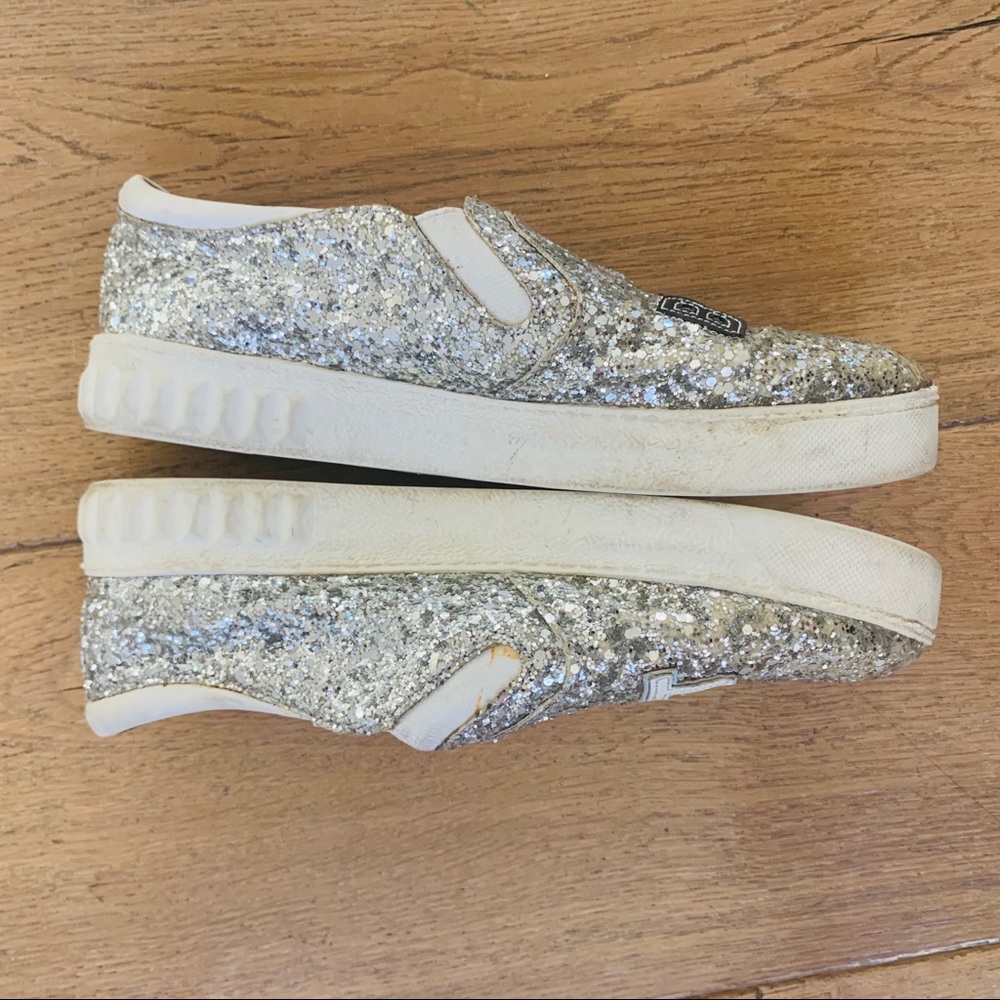 Sam Edelman Silver Sparkle Not Basic Flat Sneaker - image 5